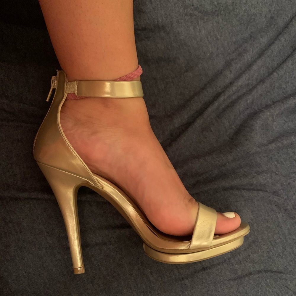 Gold High Heels